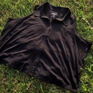 Super Soft Rib Snap Front High Neck Tank